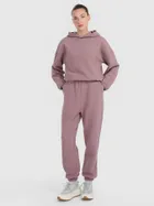 Bluza damska z kapturem, brązowa, 4F