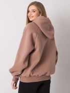 Bluza damska z kapturem, brązowa, Ex Moda