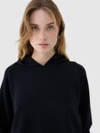 Bluza damska z kapturem, czarna, 4F