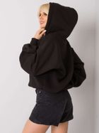 Bluza damska z kapturem, czarna, Ex Moda