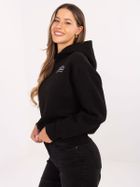 Bluza damska z kapturem, czarna, Sublevel
