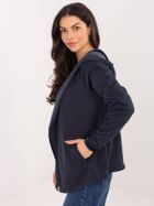 Bluza damska z kapturem, granatowa, Sublevel