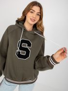 Bluza damska z kapturem, khaki, Relevance