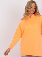 Bluza damska z kapturem, pomarańczowa, Ex Moda