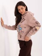 Bluza damska z kapturem, różowa, Sublevel