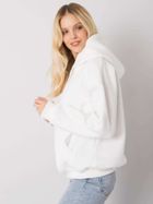 Bluza damska z kapturem, rozpinana, biała, Ex Moda
