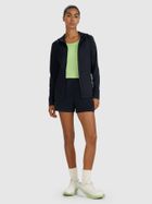 Bluza damska z kapturem, rozpinana, czarna, 4F