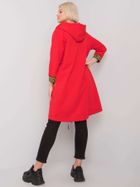 Bluza damska z kapturem, rozpinana, czerwona, Relevance