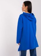 Bluza damska z kapturem, rozpinana, niebieska, Relevance