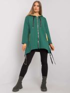 Bluza damska z kapturem, rozpinana, zielona, Relevance