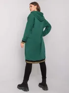 Bluza damska z kapturem, rozpinana, zielona, Relevance