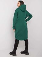 Bluza damska z kapturem, rozpinana, zielona, Relevance