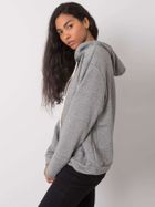 Bluza damska z kapturem, szara, Ex Moda