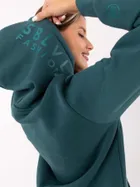 Bluza damska z kapturem, zielona, Sublevel