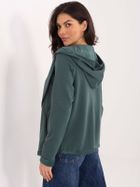 Bluza damska z kapturem, zielona, Sublevel