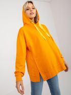 Bluza damska z kapturem, żółta, Ex Moda