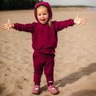 Bluza dziewczęca z kapturem, bordowa, Eevi