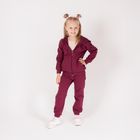 Bluza dziewczęca z kapturem, rozpinana, bordowa, Nicol