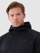 Bluza męska z kapturem, czarna, 4F