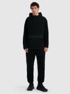 Bluza męska z kapturem, polarowa, czarna, 4F