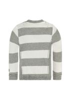 Bluzka chłopięca z długim rękawem, bawełna organiczna, biało-szara, Bellybutton