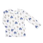 Bluzka chłopięca z długim rękawem, biała, Nicol