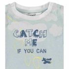 Bluzka chłopięca z długim rękawem, niebieska, Kanz