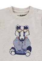 Bluzka chłopięca z długim rękawem, szara, Kanz