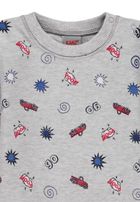 Bluzka chłopięca z długim rękawem, szara, Kanz