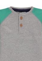 Bluzka chłopięca z długim rękawem, szara, Tom Tailor