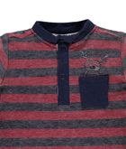 Bluzka chłopięca z długim rękawem, szaro-czerwona, Kanz