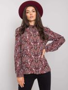 Bluzka damska z długim rękawem, brązowa, Fresh Made