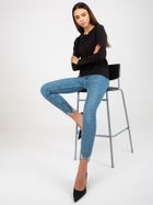 Bluzka damska z długim rękawem, czarna, Vikki