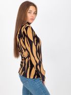 Bluzka damska z długim rękawem, welurowa, mix, Rue Paris