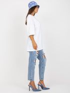 Bluzka damska z krótkim rękawem, biała, May By Shining Star