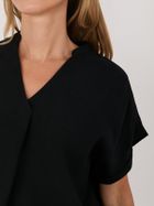 Bluzka damska z krótkim rękawem, czarna, Sublevel