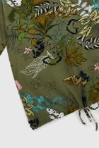 Bluzka damska z krótkim rękawem, khaki, Moodo