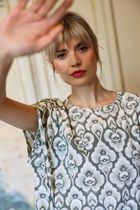 Bluzka damska z krótkim rękawem, khaki, Moodo