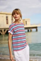 Bluzka damska z krótkim rękawem, mix, Moodo