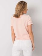 Bluzka damska z krótkim rękawem, różowa, Lakerta