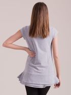 Bluzka damska z krótkim rękawem, szara, Factory Price
