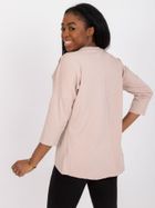 Bluzka damska z rękawem 3/4, beżowa, Relevance