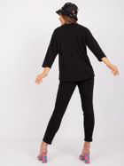 Bluzka damska z rękawem 3/4, czarna, Relevance