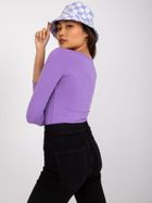 Bluzka damska z rękawem 3/4, fioletowa, Basic Feel Good