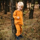 Bluzka dziecięca z długim rękawem, musztardowa, Eevi