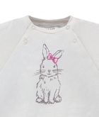 Bluzka dziewczęca z długim rękawem, biała, Kanz