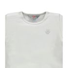 Bluzka dziewczęca z długim rękawem, biała, Kanz