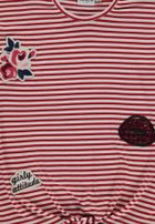 Bluzka dziewczęca z długim rękawem, czerwona, Tom Tailor