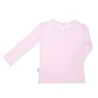 Bluzka dziewczęca z długim rękawem, jasnoróżowa, Nicol