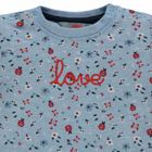 Bluzka dziewczęca z długim rękawem, niebieska, Kanz